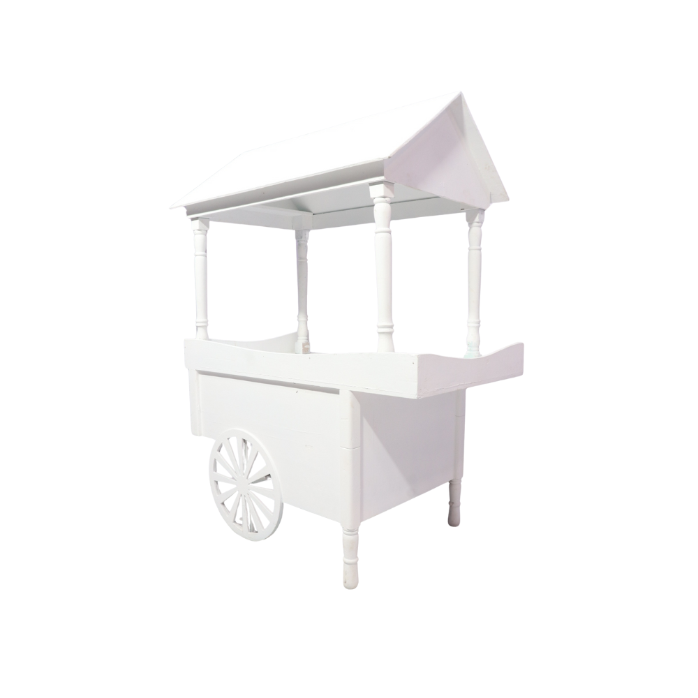 White Ice Cream Cart
