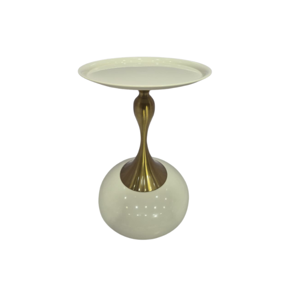 White & Gold Side Table 2