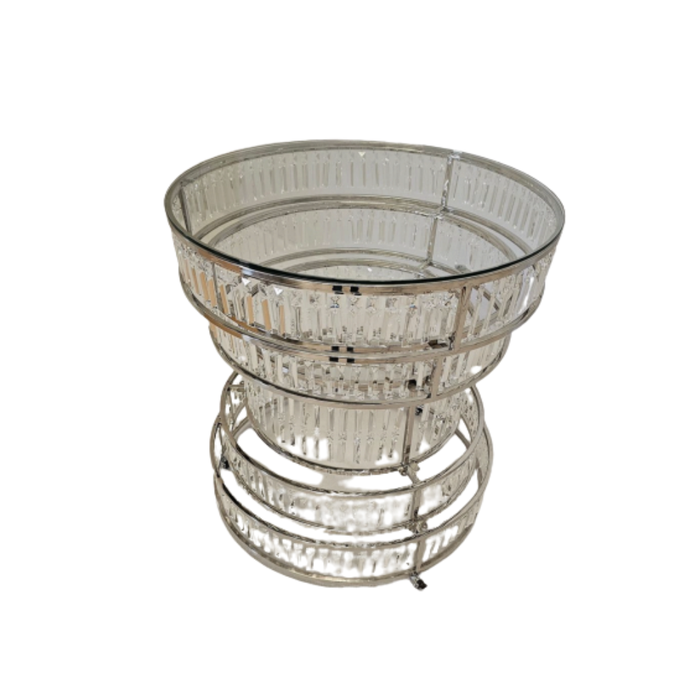Acryllic Cake Stand (Silver)
