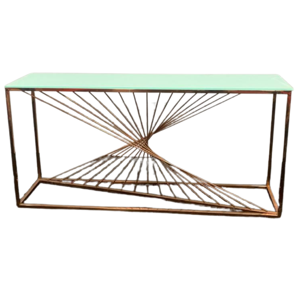 Arrow Console Table Rose Gold