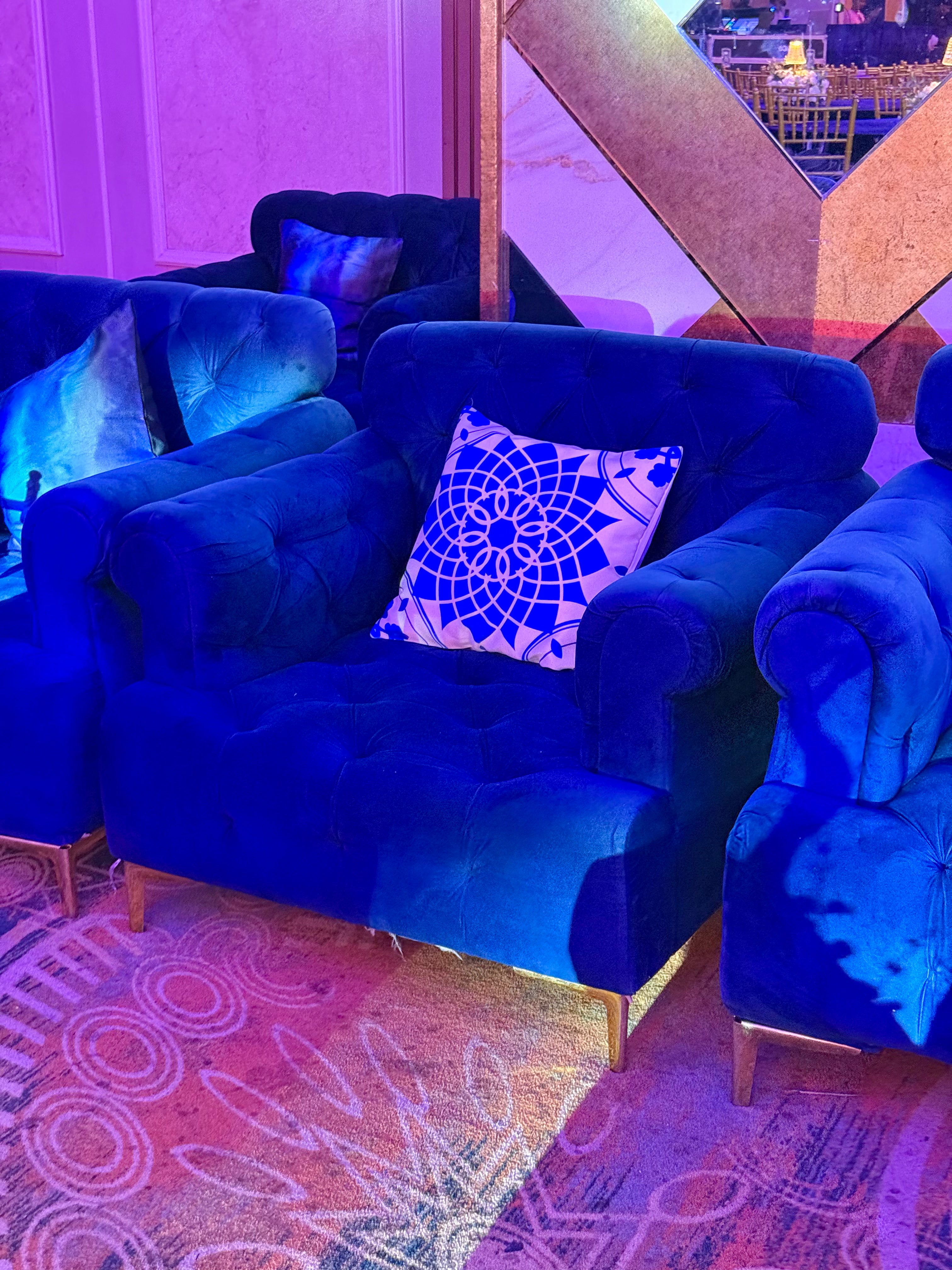 Emerald Blue Single Seater Sofa