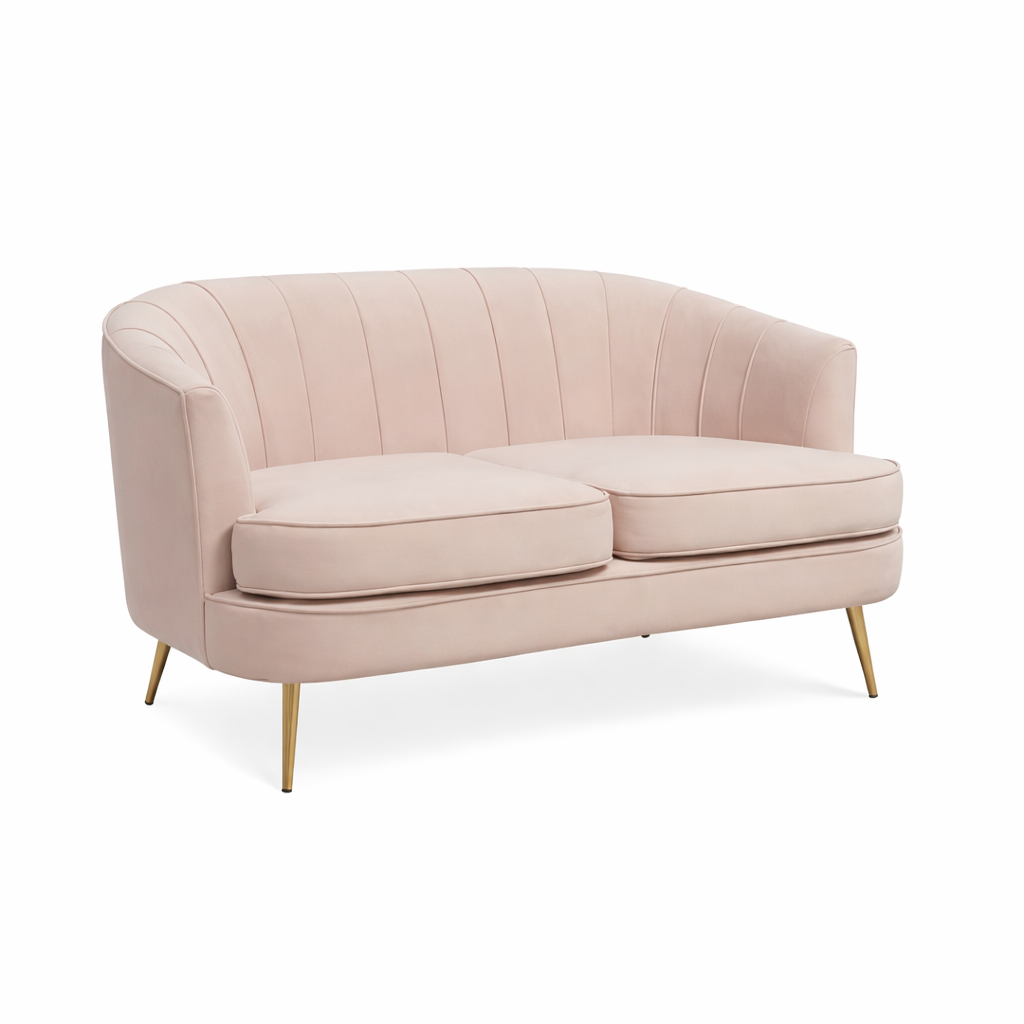 Blush Pink Double Seater Sofa