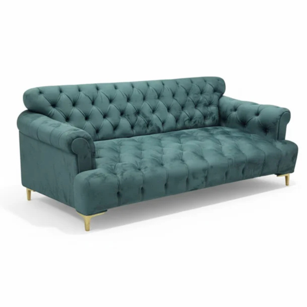 Emerald Green Three Seater Sofa