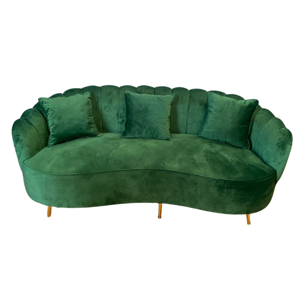 Green Sofa Three Seater