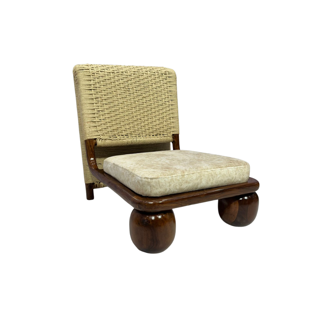 Low Wooden Vidhi Chair