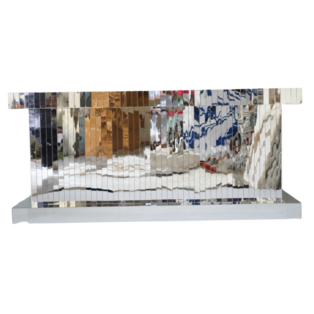 Mirror Strip Bar Counter Silver