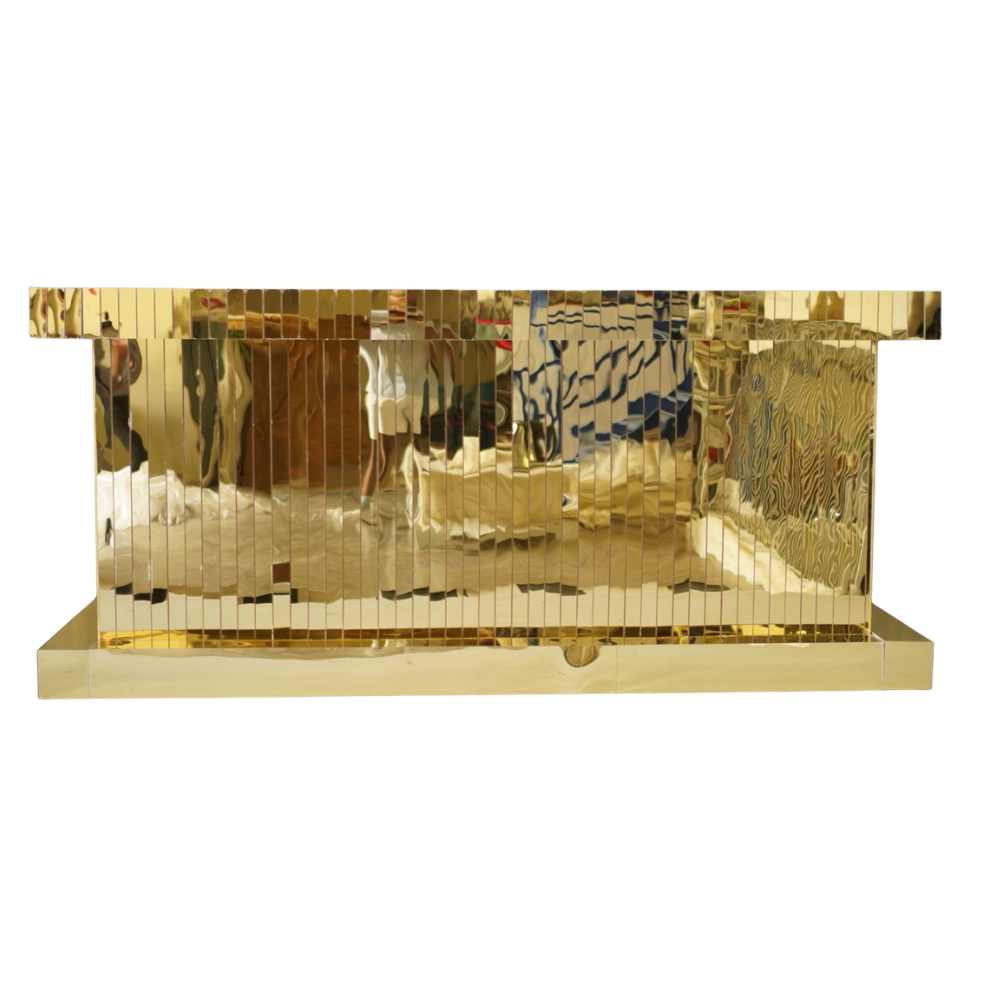 Mirror Strip Bar Counter Gold
