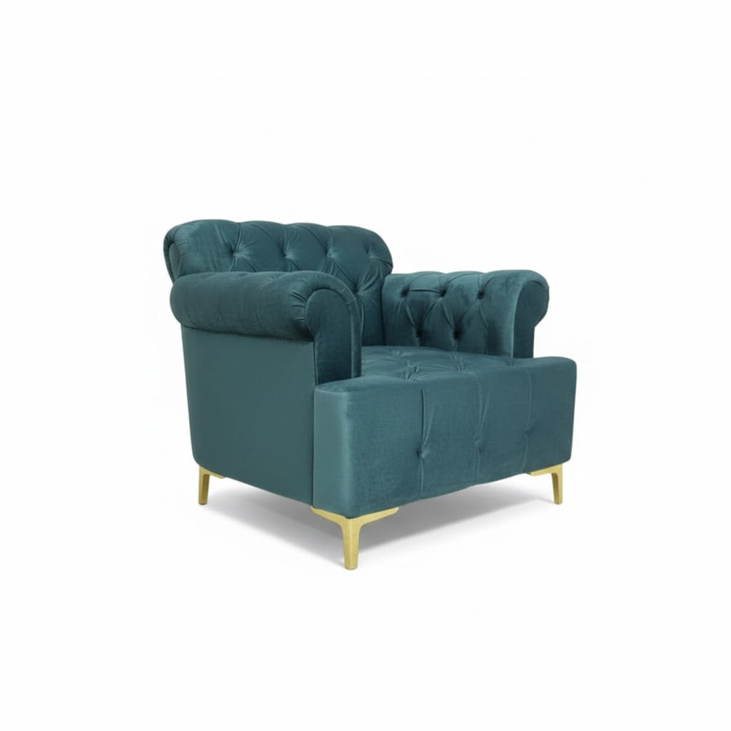 Emerald Green Single Seater Sofa