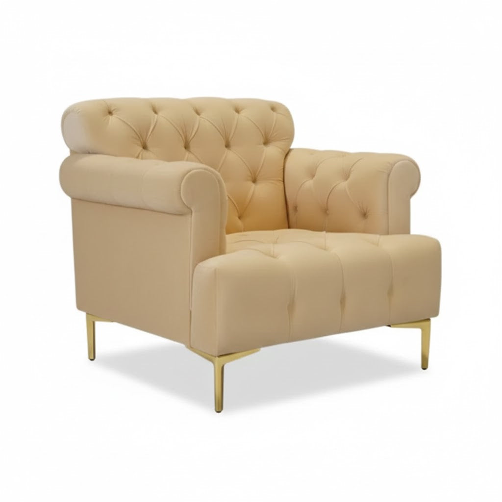 Henry Beige Single Seater Sofa