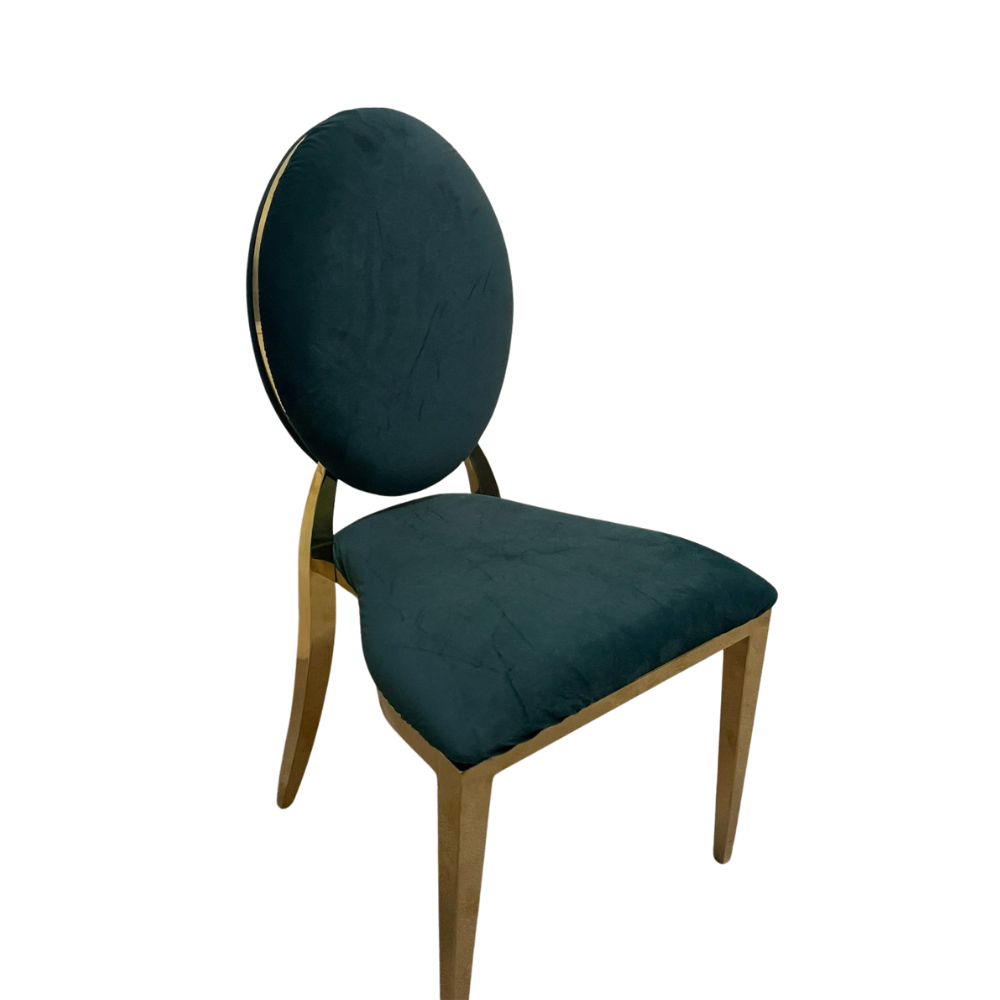 Golden Oval Back Chair