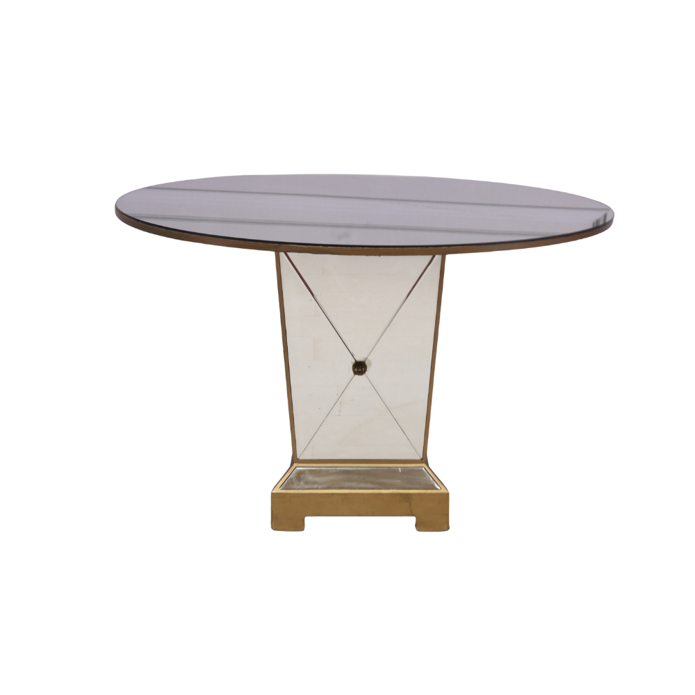 Round Box Mirror Table
