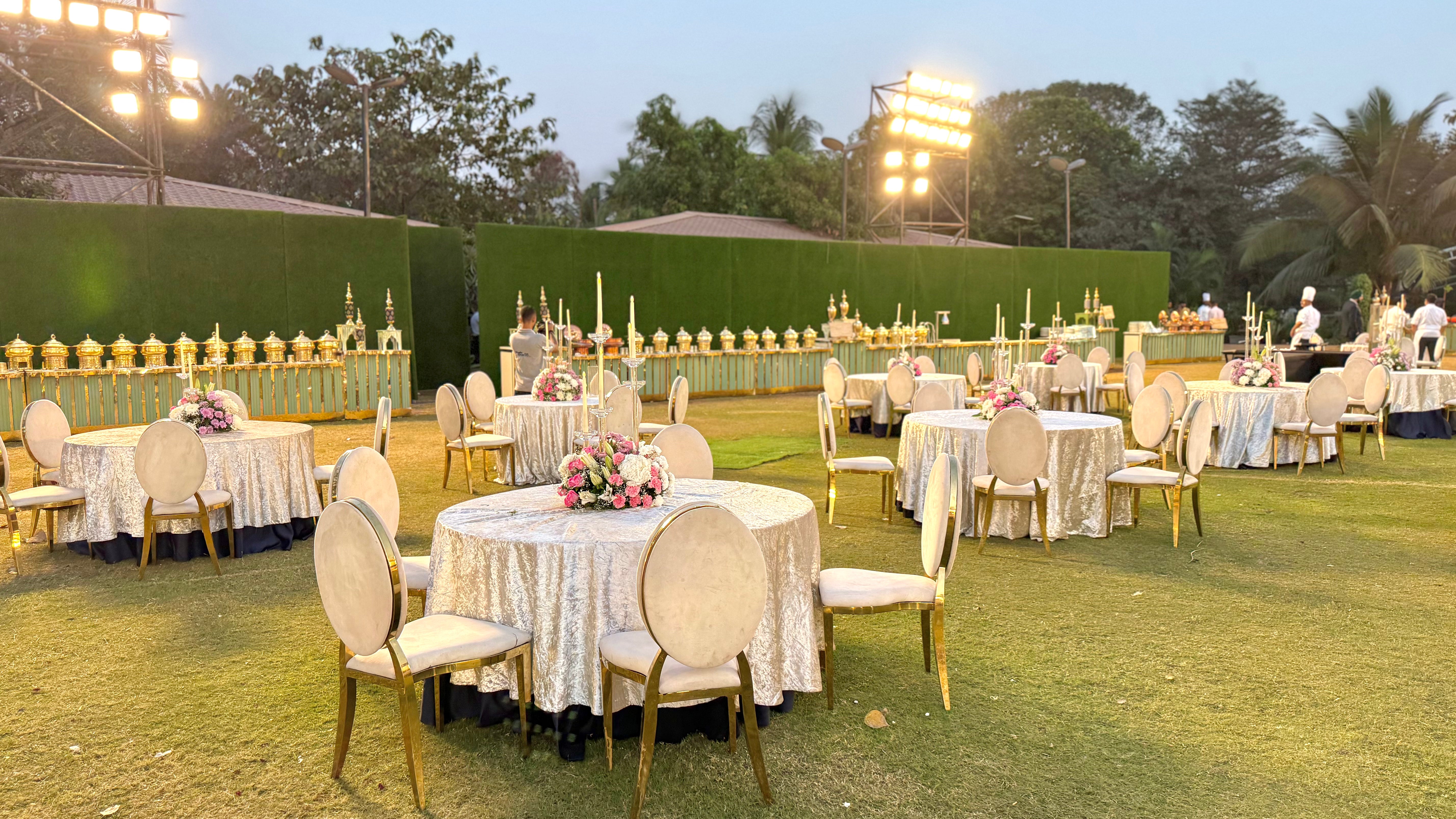 Golden Oval Back Chair