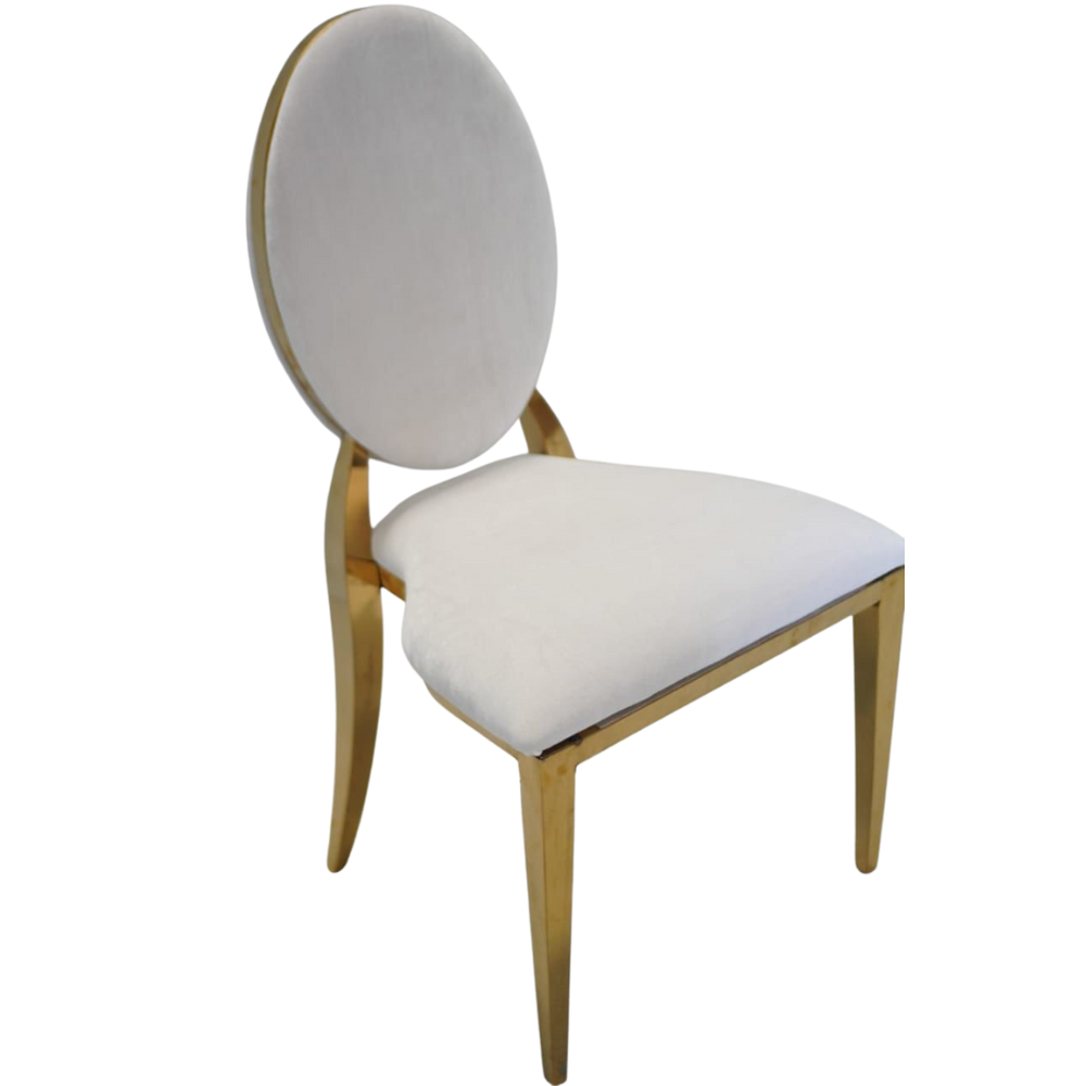 Golden Oval Back Chair