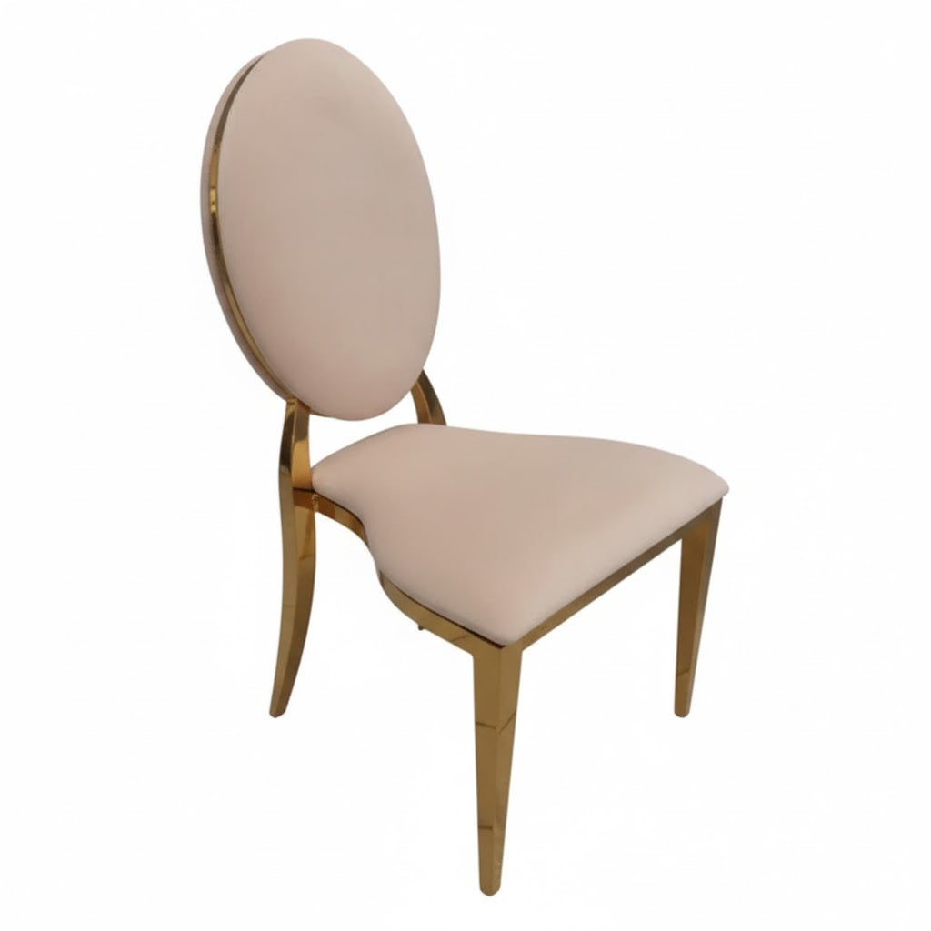 Golden Oval Back Chair